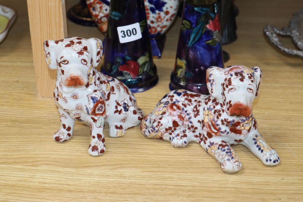 A pair of Doulton vases etc